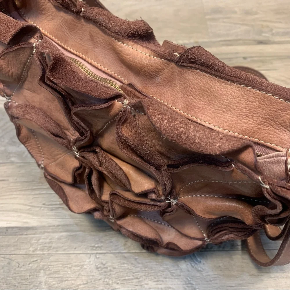 Costanza Rota Italy Genuine Soft Leather Flower Patchwork Crossbody Bag - Picture 5 of 15